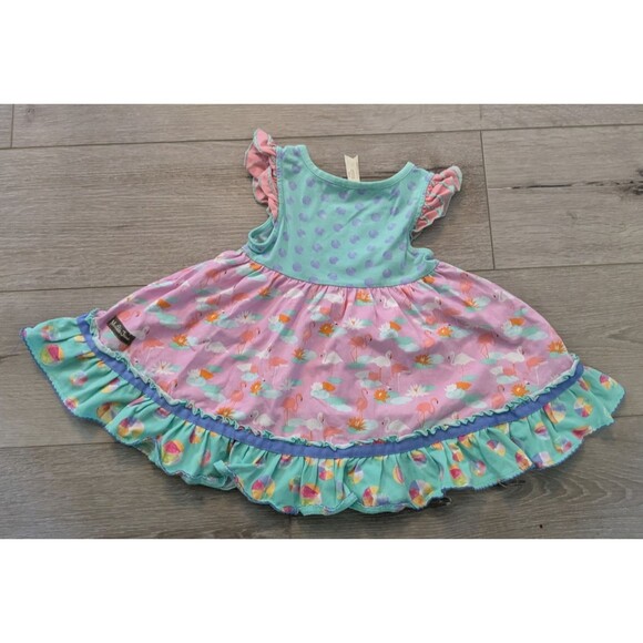 Matilda Jane Adventure Begins Puddle Jumper Peasant Top Short Dress Size 2 - Picture 5 of 8